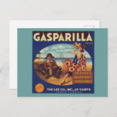 Vintages Zitruszeichen "Gasparilla Florida" Postkarte (Vorne/Hinten)