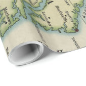 Vintages ziviles Kriegs-Schlachtfeld Map (1912) Geschenkpapier (Rolleneckpunkt)