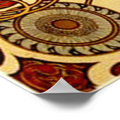 Vintages Zodiac Girl Poster Print (Ecke)