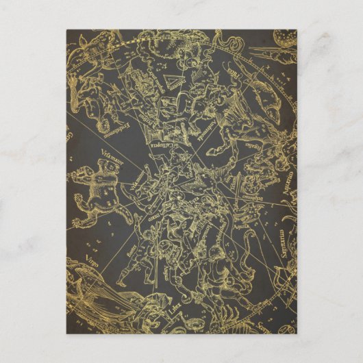 Vintages Zodiac Postkarte (Vorderseite)