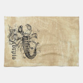 Vintages Zodiac-Skorpio Geschirrtuch (Horizontal)
