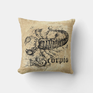 Vintages Zodiac-Skorpio Kissen