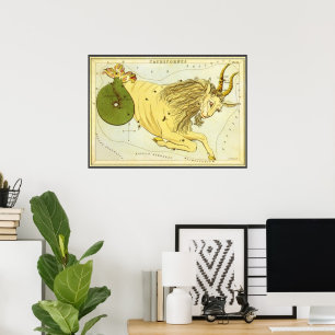 Vintages Zodiak, Astrologie Kornkonstellation Poster