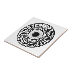 Vintages Zodiakrad Fliese