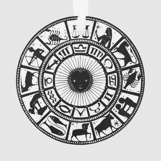 Vintages Zodiakrad Ornament (Rückseite)