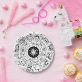 Vintages Zodiakrad Pappteller (Party)