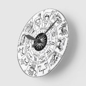 Vintages Zodiakrad Runde Wanduhr (Winkel)