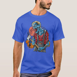 Vintages Zombie mit Ax Halloween-Jack T-Shirt