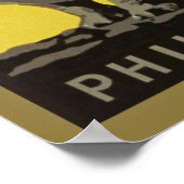 Vintages Zooposter Philadelphia mit Hippopotamus Poster (Ecke)