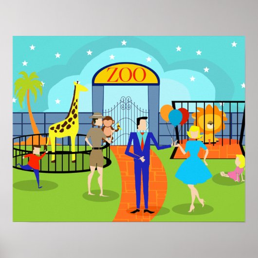 Vintages Zooposter Poster (Vorne)