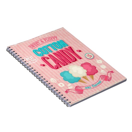 Vintages Zuckerwatte-Plakat Notizblock (Rechte Seite)