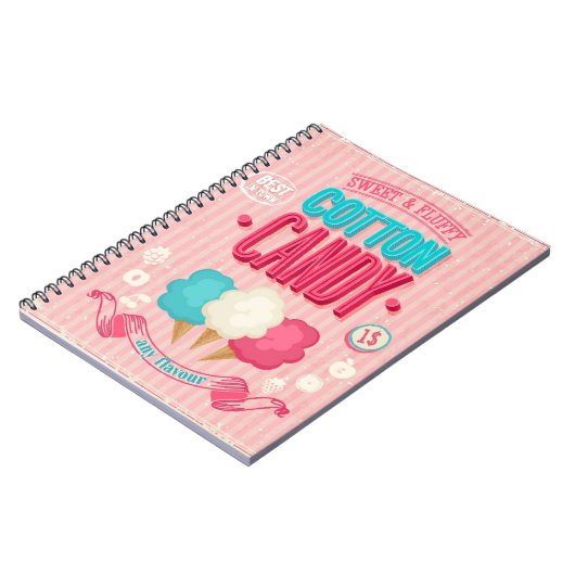 Vintages Zuckerwatte-Plakat Notizblock (Linke Seite)