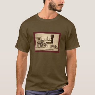 Vintages Zug-Motor Bostons sich fortbewegendes T-Shirt