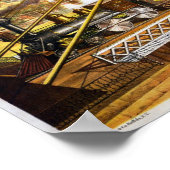 Vintages Zugabbilderplakat Poster (Ecke)