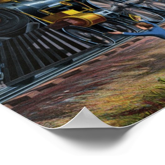 Vintages Zugabbilderplakat Poster (Ecke)