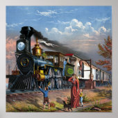 Vintages Zugabbilderplakat Poster (Vorne)