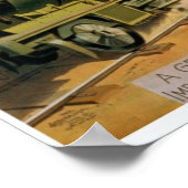 Vintages Zugabbilderplakat Poster (Ecke)