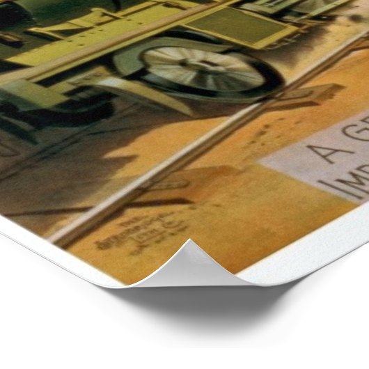 Vintages Zugabbilderplakat Poster (Ecke)