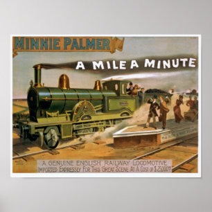 Vintages Zugabbilderplakat Poster