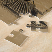 Vintages Zugdekoratives Puzzle (Seite)