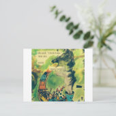 Vintages Zuggedicht Postkarte (Stehend Vorderseite)