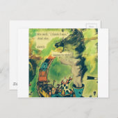 Vintages Zuggedicht Postkarte (Vorne/Hinten)