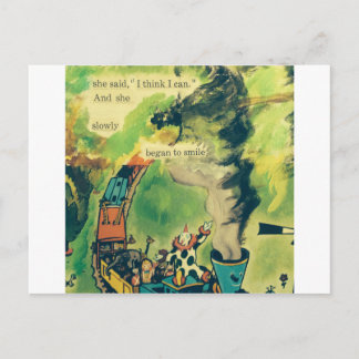 Vintages Zuggedicht Postkarte