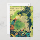 Vintages Zuggedicht Postkarte (Vorne/Hinten)