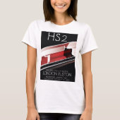 VINTAGES Zugplakat HS2, T-Shirt (Vorderseite)