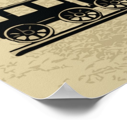 Vintages Zugplakat Poster (Ecke)