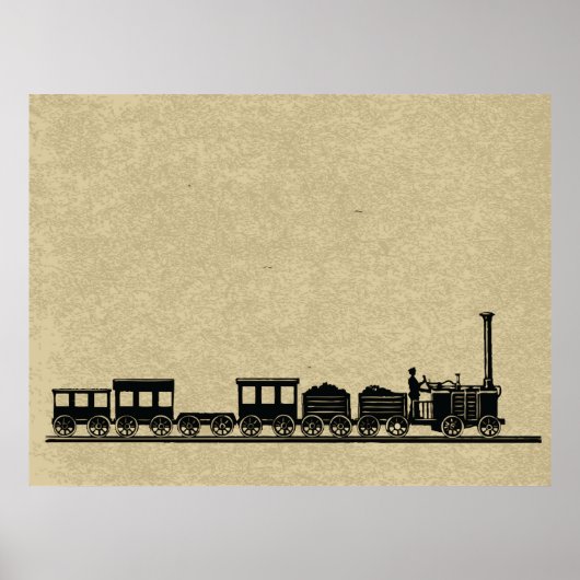 Vintages Zugplakat Poster (Vorne)