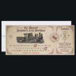 Vintages Zugticket zum Geburtstag Einladung<br><div class="desc">Dieses Retro-Zug-Ticket ist die niedlichste Idee für eine Geburtstagsparty (oder jede andere Gelegenheit,  die Sie wünschen) und ein garantierter Erfolg mit den Gästen! Egal ob Sie ein Zugliebhaber sind oder einfach nur ein antikes Ticket suchen,  dann alle an Bord dieses Vintagen Einladens!</div>