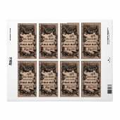 Vintages Zuhause Bieretikett verblasst rot (Vorne)