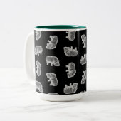 Vintages Zweifarbige Tasse (Vorderseite Links)