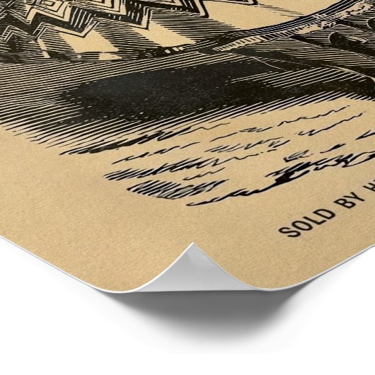 Vintages zweiköpfiges Girl-Poster Poster (Ecke)