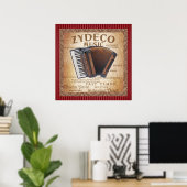 Vintages Zydeco Music Poster (Heimbüro)