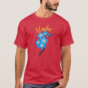 VintageStyle Alaska Alpine Vergissmeinnicht Gelber T-Shirt