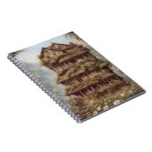 vintaje Fantasy House Blume 1 Notizblock (Rechte Seite)