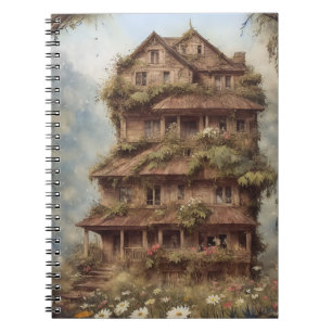 vintaje Fantasy House Blume 1 Notizblock