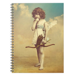 Vintate Cupid mit Arrow Spiral Foto Notebook Notizblock