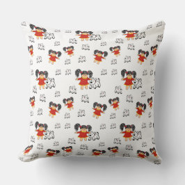 Vinted Schwarz-weiß Red Hand gezeichnet Throw Kiss Kissen