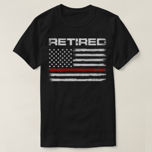 Vintegre Remüde Feuerwehrmann US-Flagge Feuerwehrf T-Shirt (Design vorne)