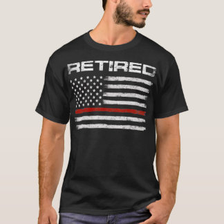 Vintegre Remüde Feuerwehrmann US-Flagge Feuerwehrf T-Shirt