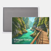 Vintgar-Schlucht Slowenien Magnet (Vorderseite/Rückseite)