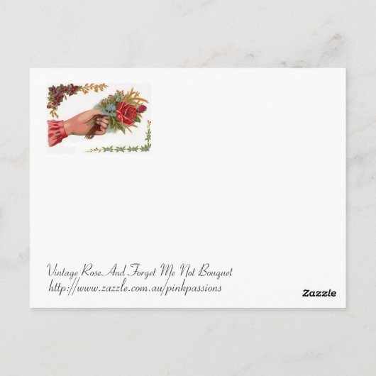 Vintge Bouquet Postkarte (Rückseite)
