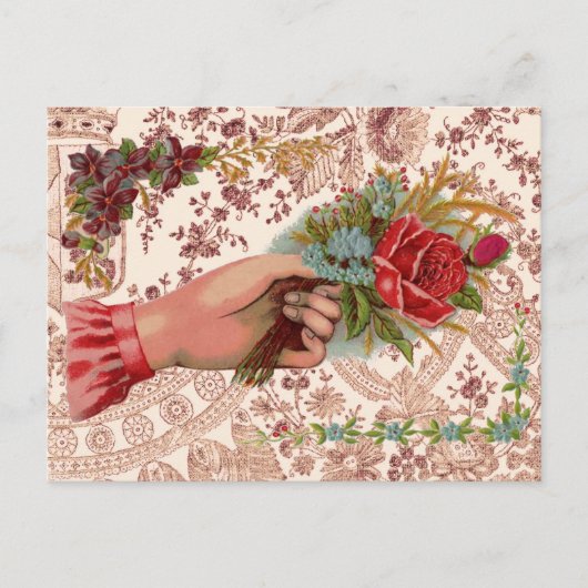 Vintge Bouquet Postkarte (Vorderseite)