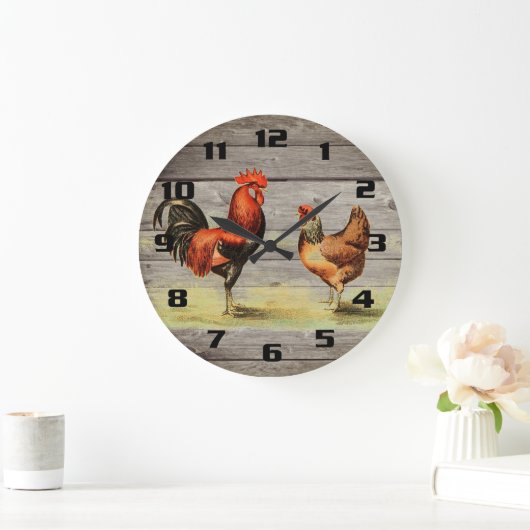 Vintge Country hroster Rustikal Große Wanduhr (Zuhause)