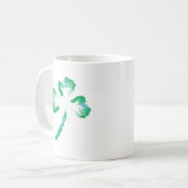 Vintge Kleeblatt Leaf, St. Patrick's Day Kaffeetasse (Vorderseite Links)