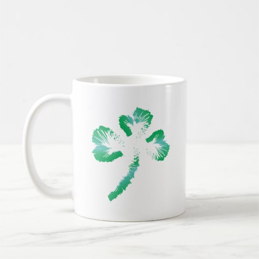 Vintge Kleeblatt Leaf, St. Patrick's Day Kaffeetasse (Links)