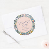 Vintge Retro Danke Brautparty Runder Aufkleber (Umschlag)